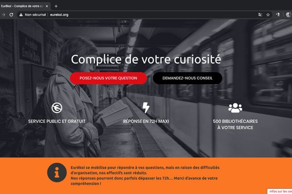 Page d'accueil du site eurekoi