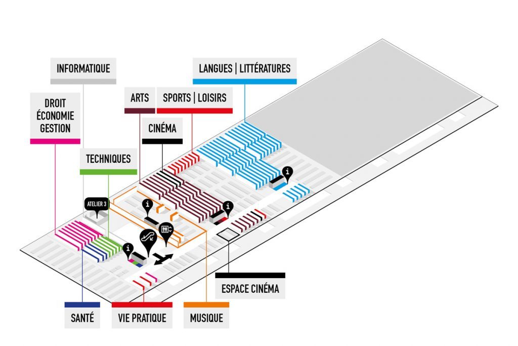 plan du niveau 3 de la Bpi