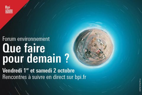 affiche du forum environnement diffusé sur le site de la bpi