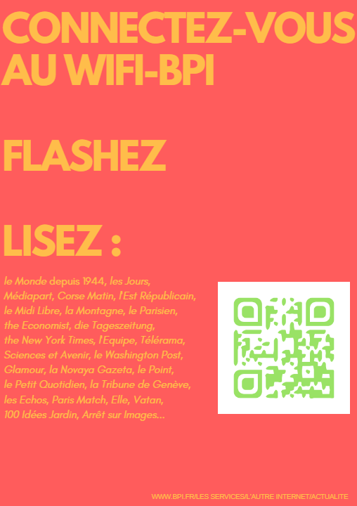 affiche presse QR code