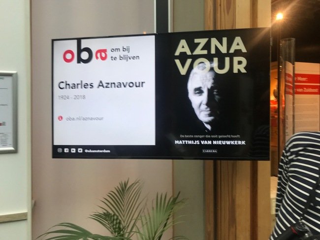 Azanavour sur écran à l'OBA