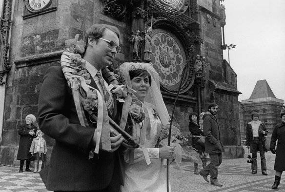 Photographie noir et blanc du mariage de Marcela et Jiri