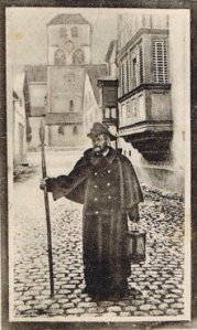 Le veilleur de nuit de Turckheim en carte postale