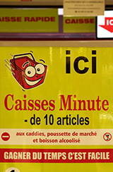 Affichette caisses minute