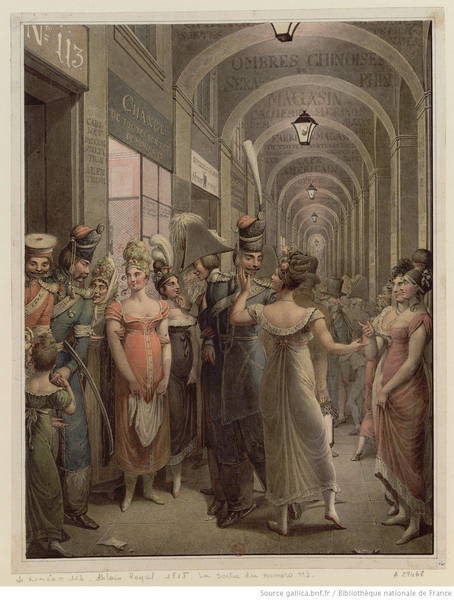 Dessin de Georg-Emmanuel Opiz représentant le Palais-Royal