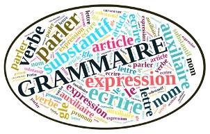 Nuage de mots sur la grammaire