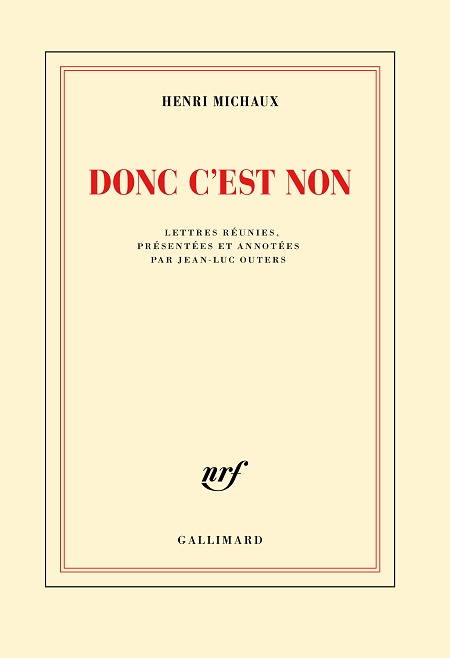 Donc c'est non - Henri Michaux - couverture