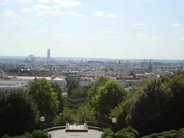 vue sur Paris depuis le parc de Belleville