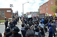 Photo d'une marche à Baltimore après la mort de F. Gray