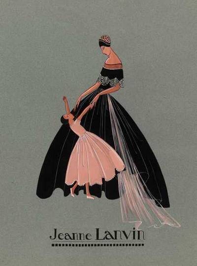 Robe de style Jeanne Lanvin vers 1925