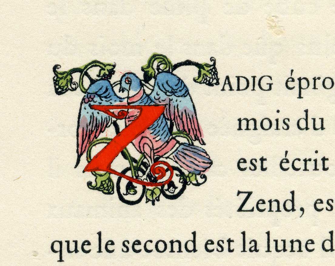 Lettrine de Zadig ou la destinée