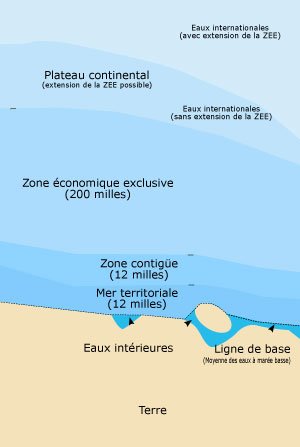 carte des délimitations maritimes