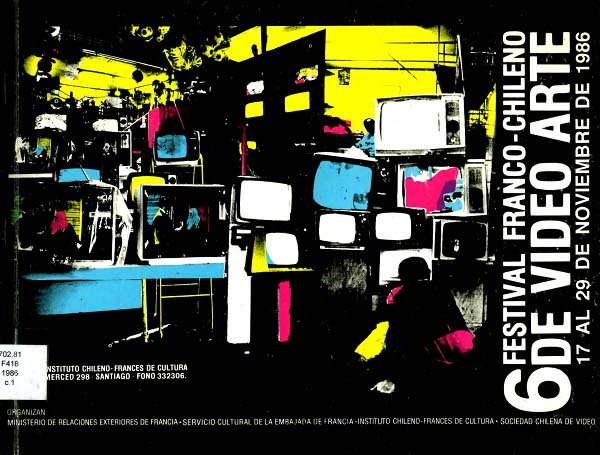 Affiche du festival franco-chilien d'art vidéo 1986