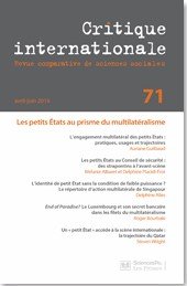 Couverture revue critique internationale